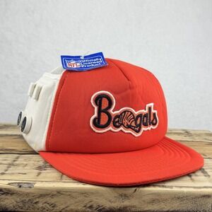 Vintage Cincinnati Bengals Hat Cap Snap Back Orange NFL Football Radio 80s